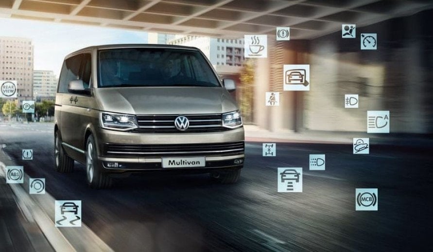 VOLKSWAGEN MULTIVAN obrázek s nabídkou jízdních asistentů