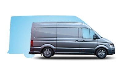 VOLKSWAGEN CRAFTER porovnání 3 velikostí délek vozu a výšek střech 