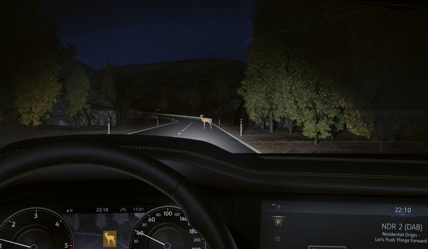 VOLKSWAGEN TOUAREG fungování jízdního asistentu Night Vision