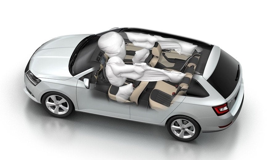 Ukázka znázornění systému airbagů - FABIA COMBI