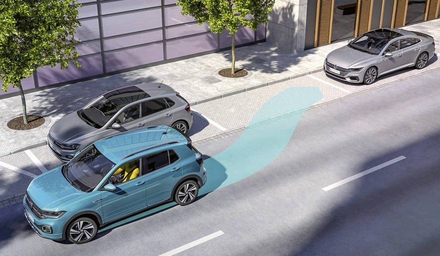 VOLKSWAGEN T-CROSS ukázka obrázku fungování Park Assist