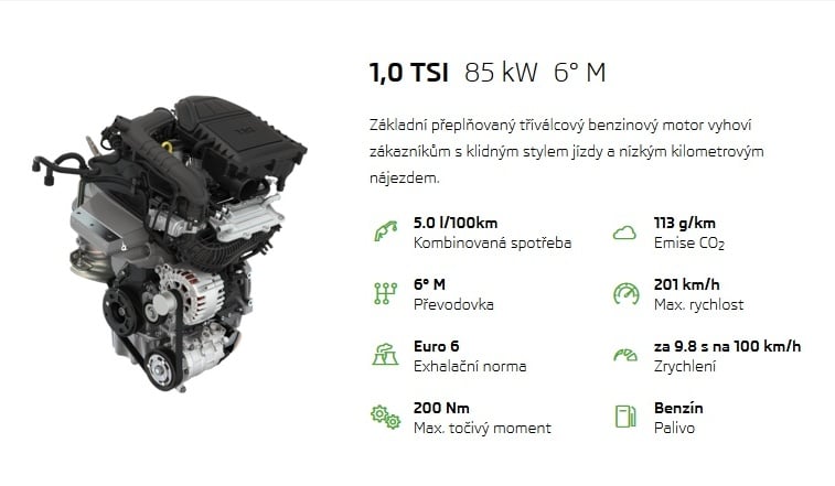 1,0 TSI 85 kW 6° M