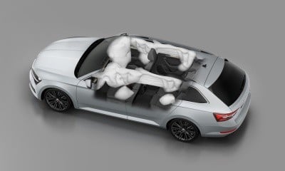 ukázka airbagů v modelu ŠKODA SUPERB COMBI