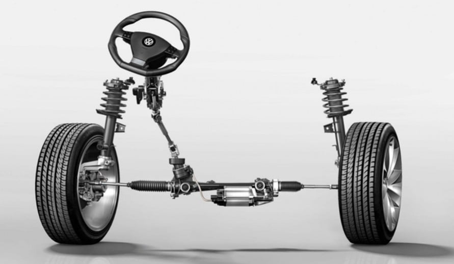 VOLKSWAGEN MULTIVAN 6.1 obrázek ukazující elektromechanické řízení