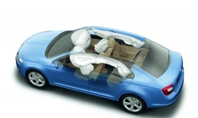 ŠKODA RAPID rozložení airbagů