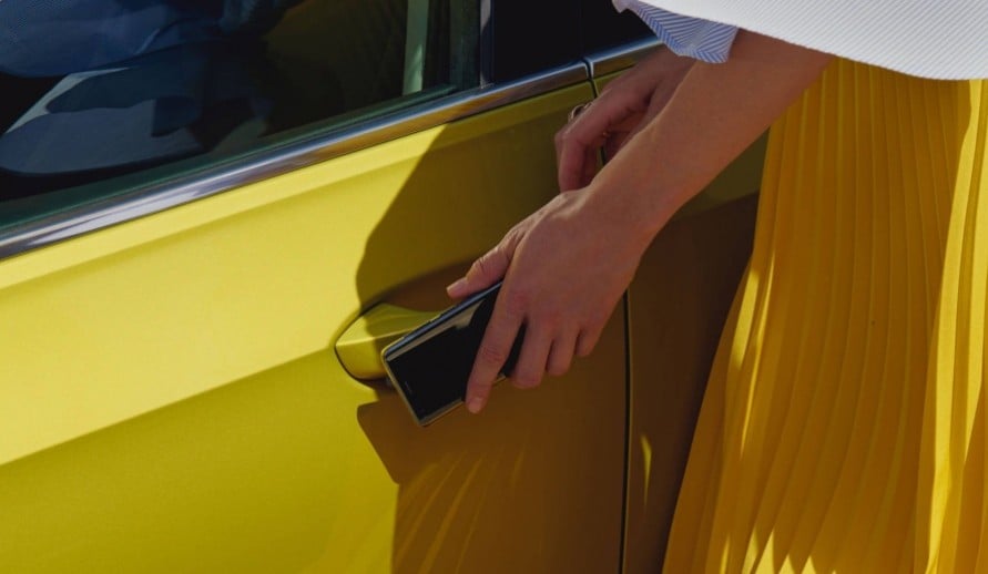 VOLKSWAGEN GOLF ukázkový obrázek pro odemčení mobilním telefonem