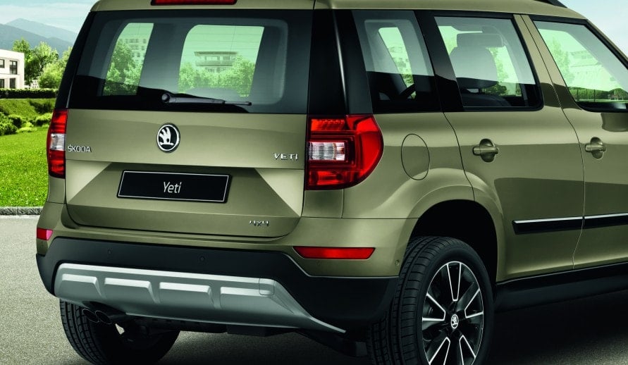 ŠKODA YETI pohled na zadní dveře a kufr