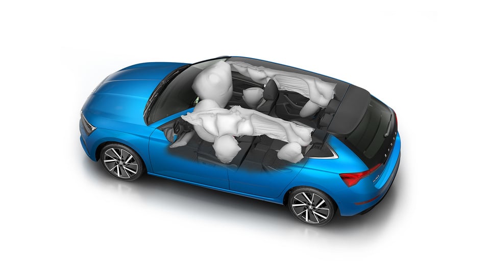 ukázka airbagů v modelu Scala